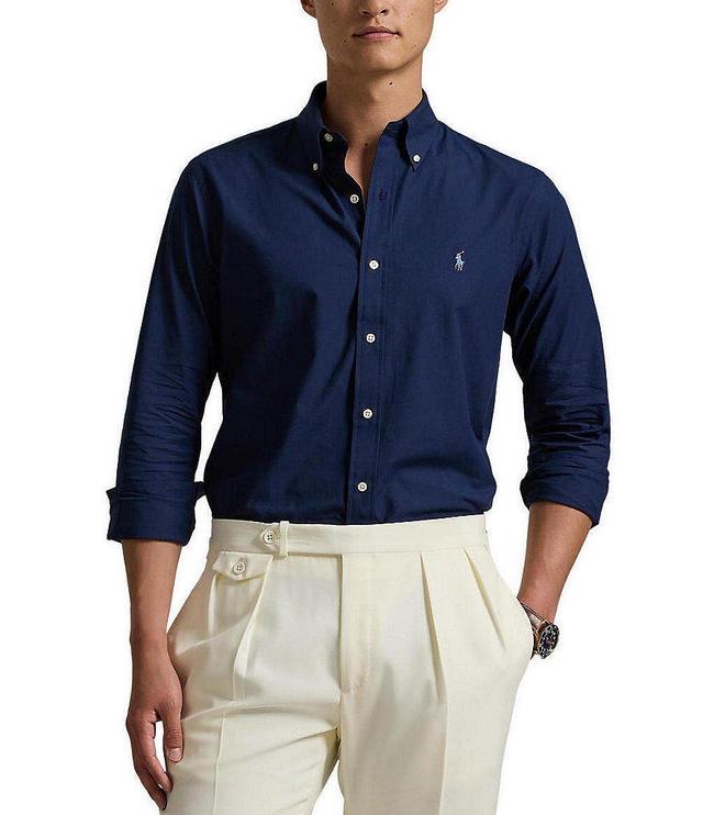 Polo Ralph Lauren Classic Fit Stretch Poplin Long Sleeve Woven Shirt Product Image