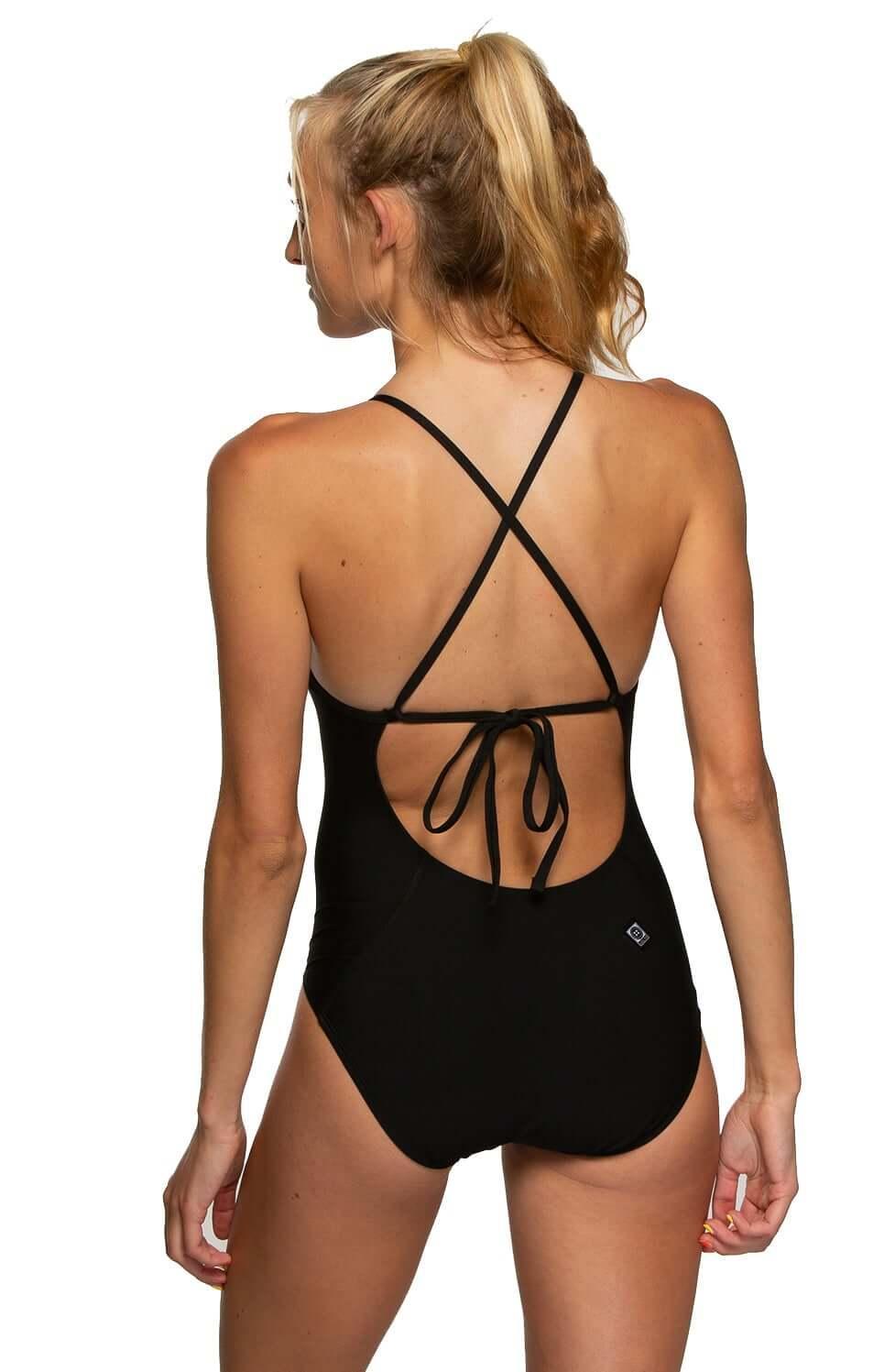 Belle Swim Onesie - Black Female Product Image