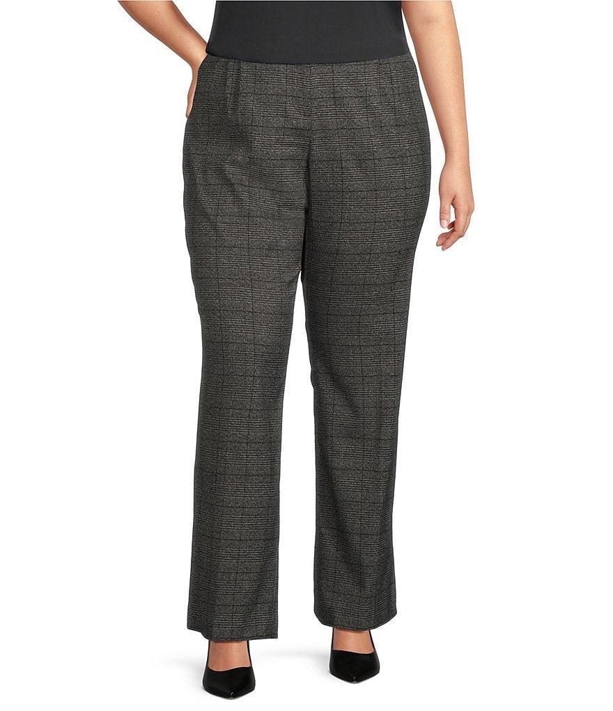 Calvin Klein Plus Size Plaid Belted Pleated Pant Product Image