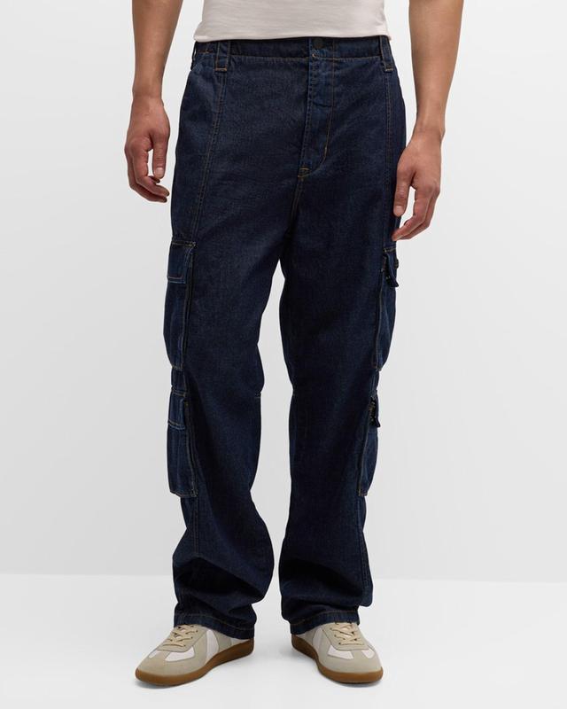 Mens Wide-Leg Cargo Pants Product Image