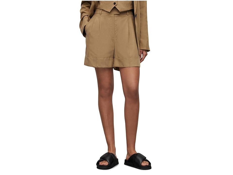 AllSaints Deri Lyn Shorts (Light Brown) Women's Shorts product image