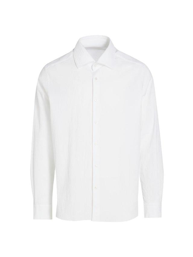 Mens COLLECTION Seersucker Cotton Button-Front Shirt Product Image