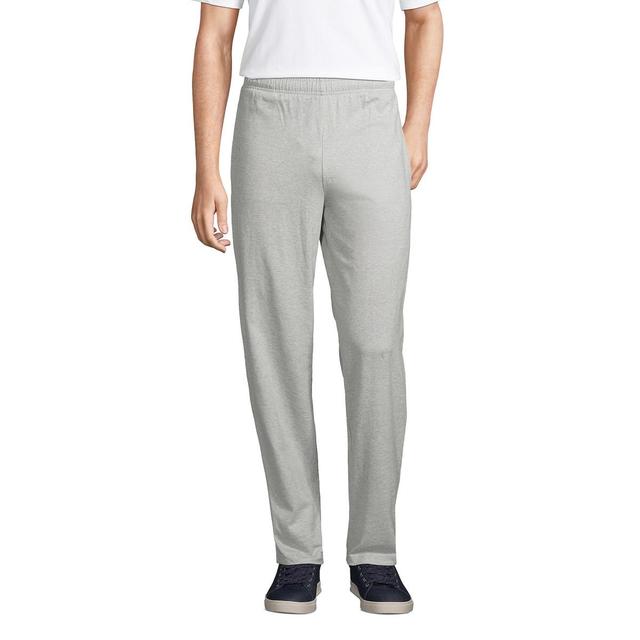 Big & Tall Lands End Jersey Knit Pants, Mens Gray Grey Product Image