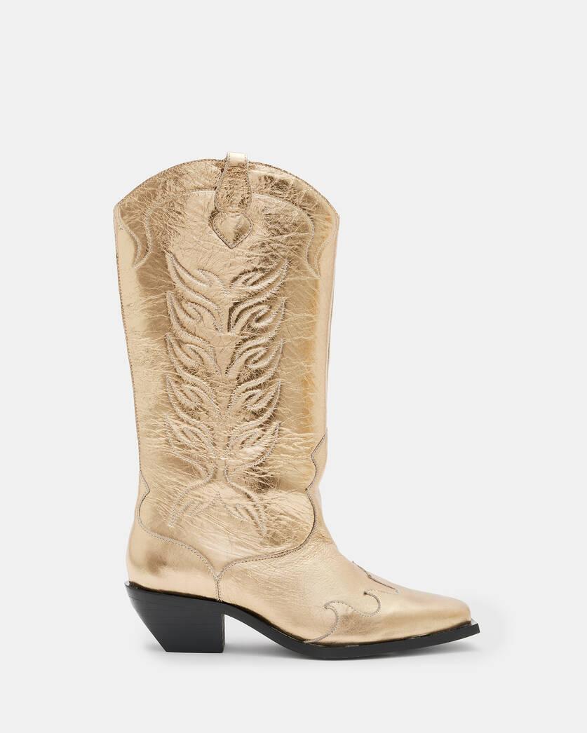 Dolly Metallic Leather Western Boots Product Image