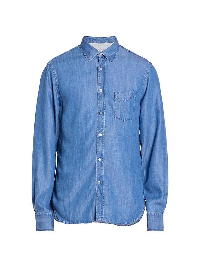 Mens Denim Button-Up Shirt Product Image