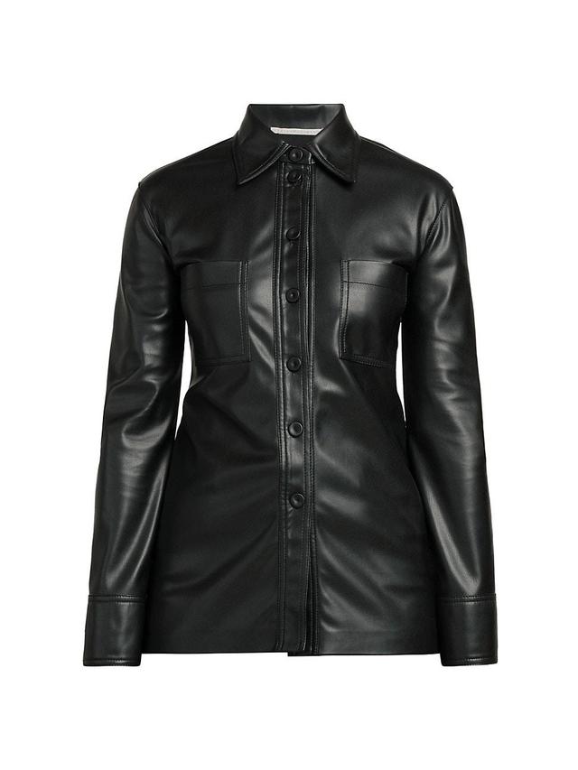 Womens Alter Mat Vegan Leather Shirt Product Image