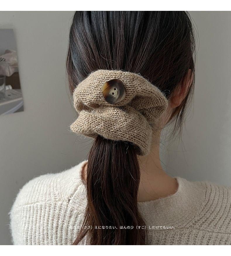 Buttoned Fabric Scrunchie Product Image