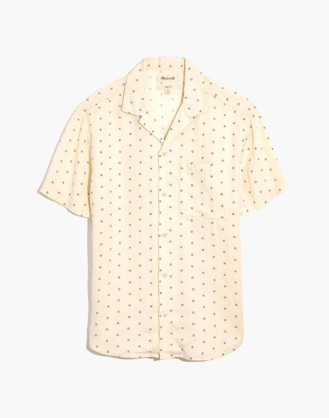 Linen Easy Short-Sleeve Shirt in Print Product Image