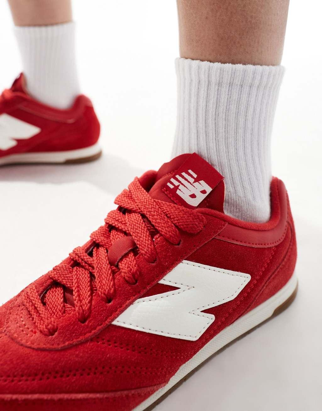 New Balance RC42 rubber sole sneakers in red and white - Exclusive to ASOS Product Image