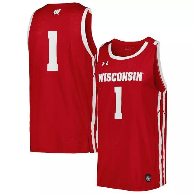 Mens Under Armour Wisconsin Badgers Replica Basketball Jersey Product Image