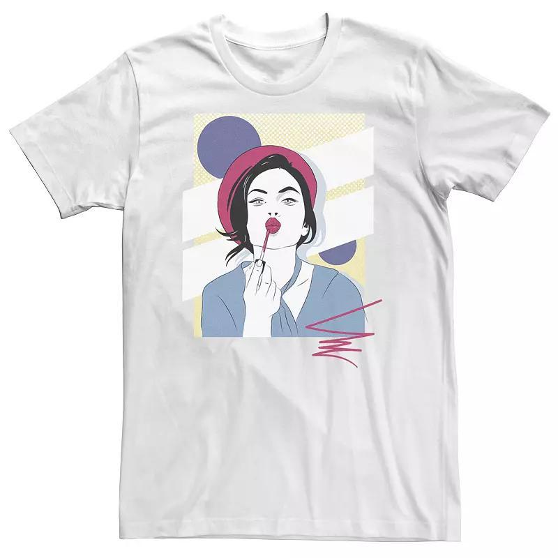 Big & Tall Abstract Lipstick Portrait Tee, Mens Product Image