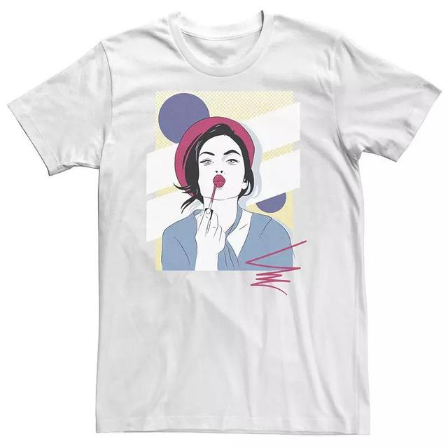 Big & Tall Abstract Lipstick Portrait Tee, Mens Product Image