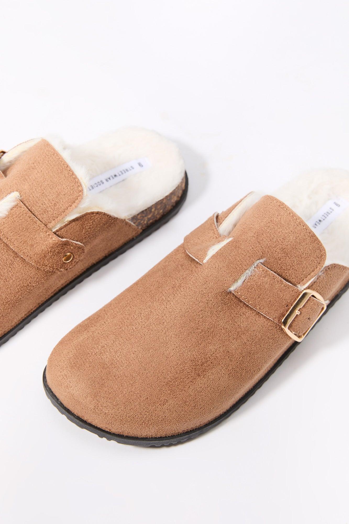 Faux Fur Lined Cork Slide Female Product Image