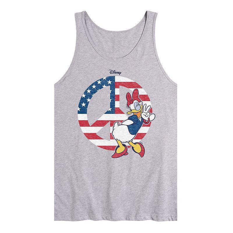 Disneys Daisy Duck Mens Peace Tank Top Med Grey Product Image