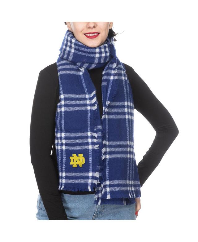 Womens ZooZatz Notre Dame Fighting Irish Plaid Blanket Scarf Product Image