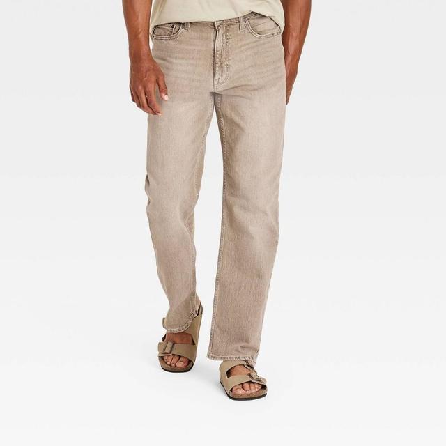 Mens Relaxed Fit Jeans - Goodfellow & Co Tan 29x32 Product Image