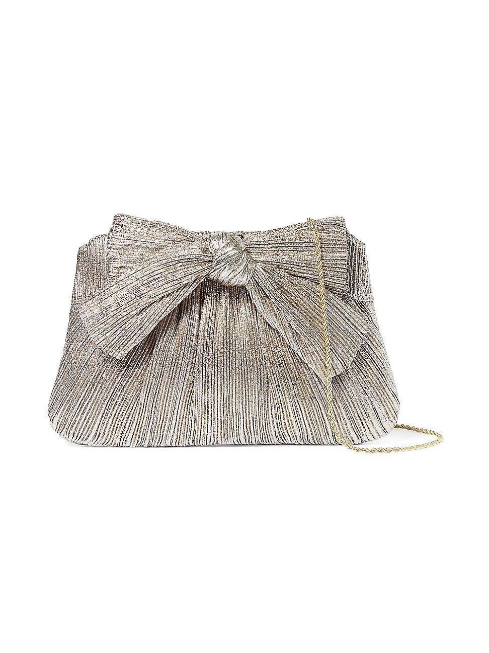 Womens Rayne Pleated Lam Bow Clutch Product Image