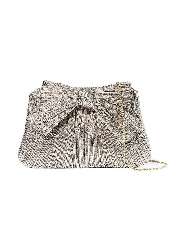 Womens Rayne Pleated Lam Bow Clutch Product Image