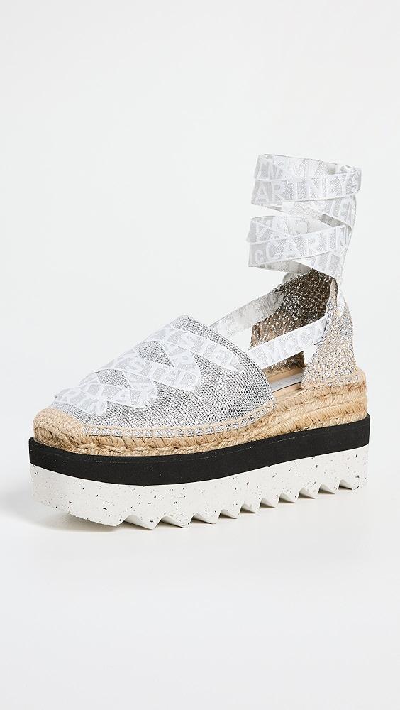 Stella McCartney Gaia Laminated Cotton Platform Espadrilles | Shopbop Product Image