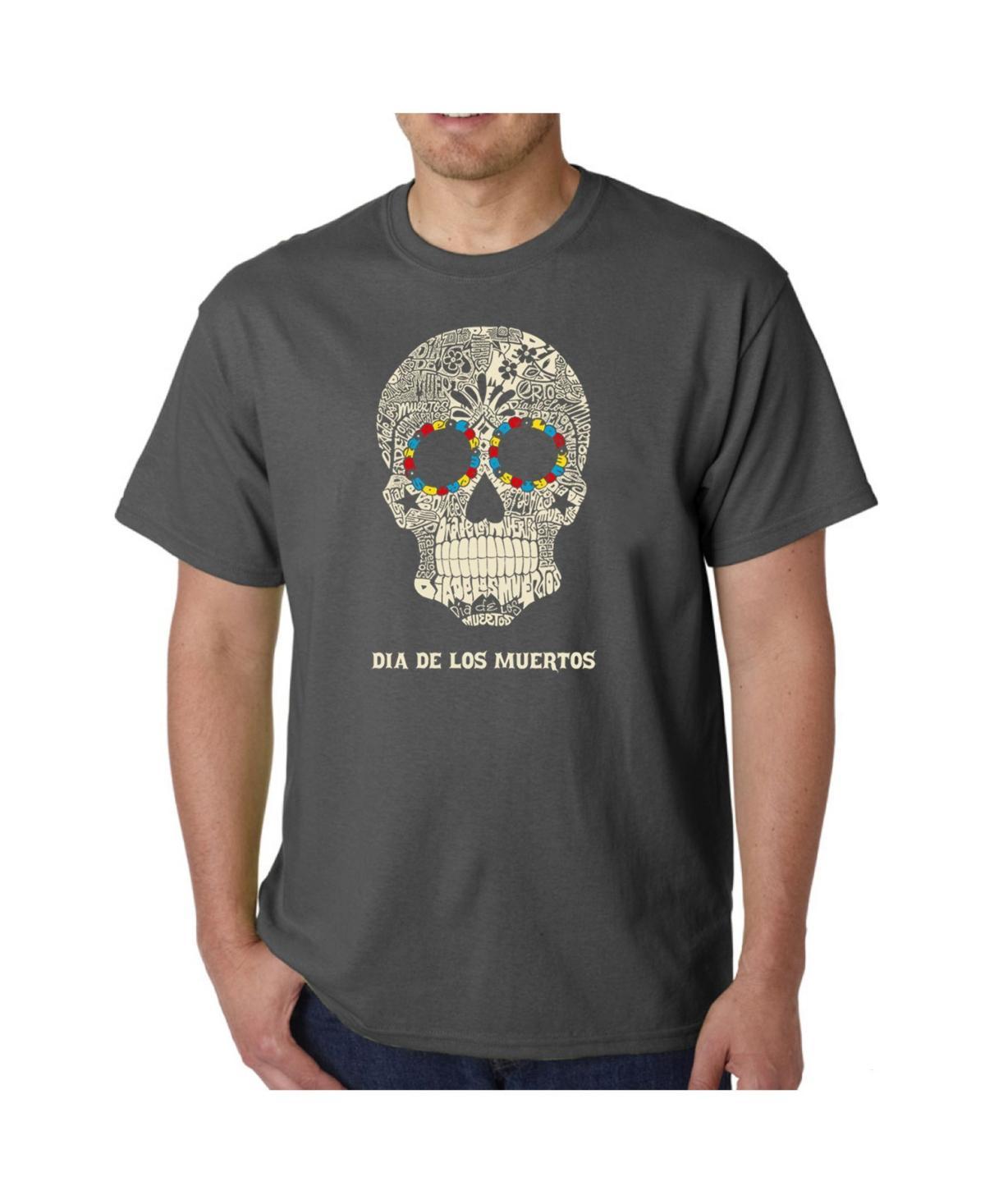 La Pop Art Mens Word Art - Dia De Los Muertos T-Shirt Product Image