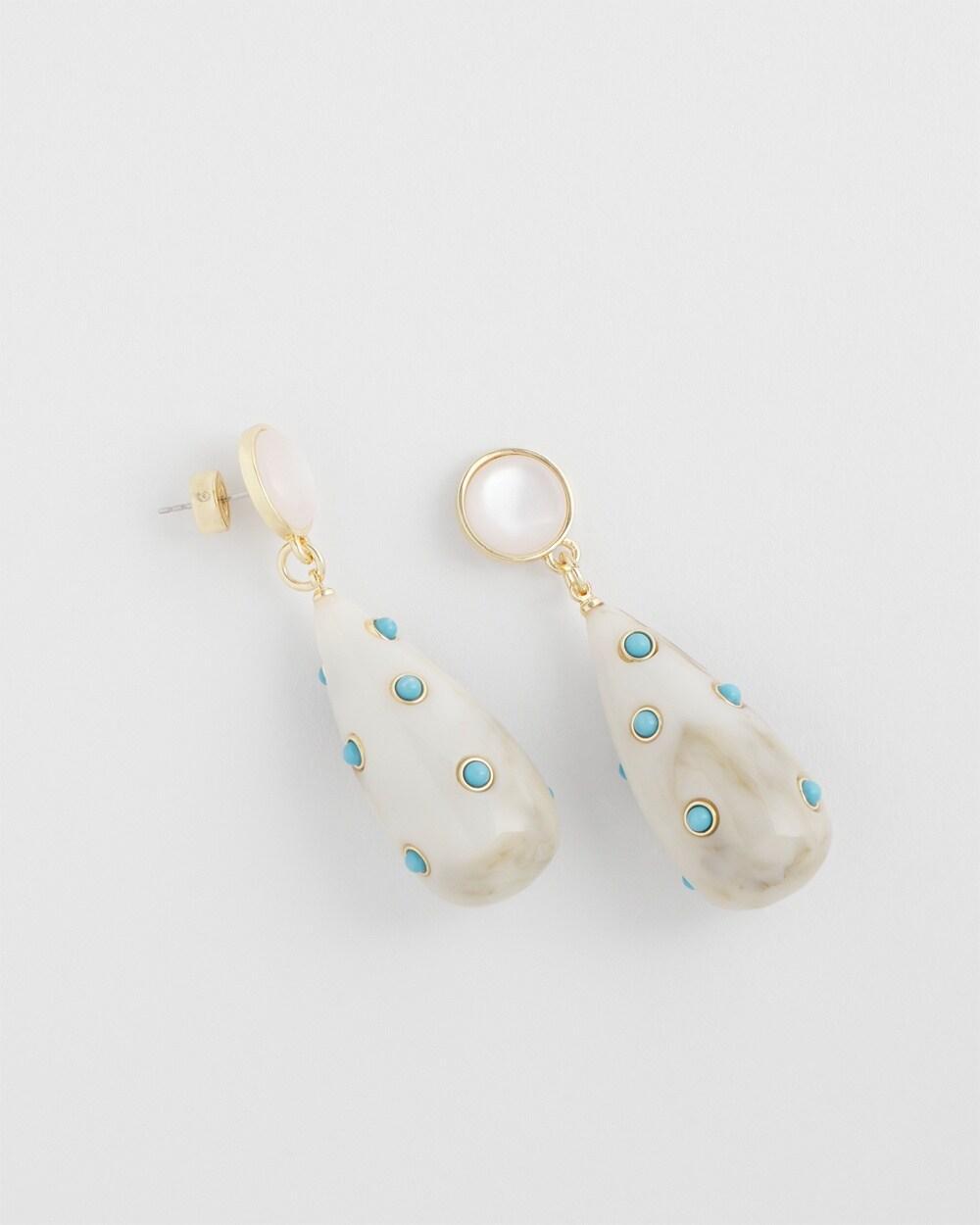 Turquoise Teardrop Earrings Product Image