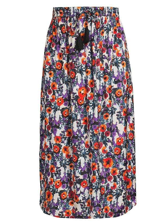 Womens Silja Floral Tassel Midi-Skirt Product Image