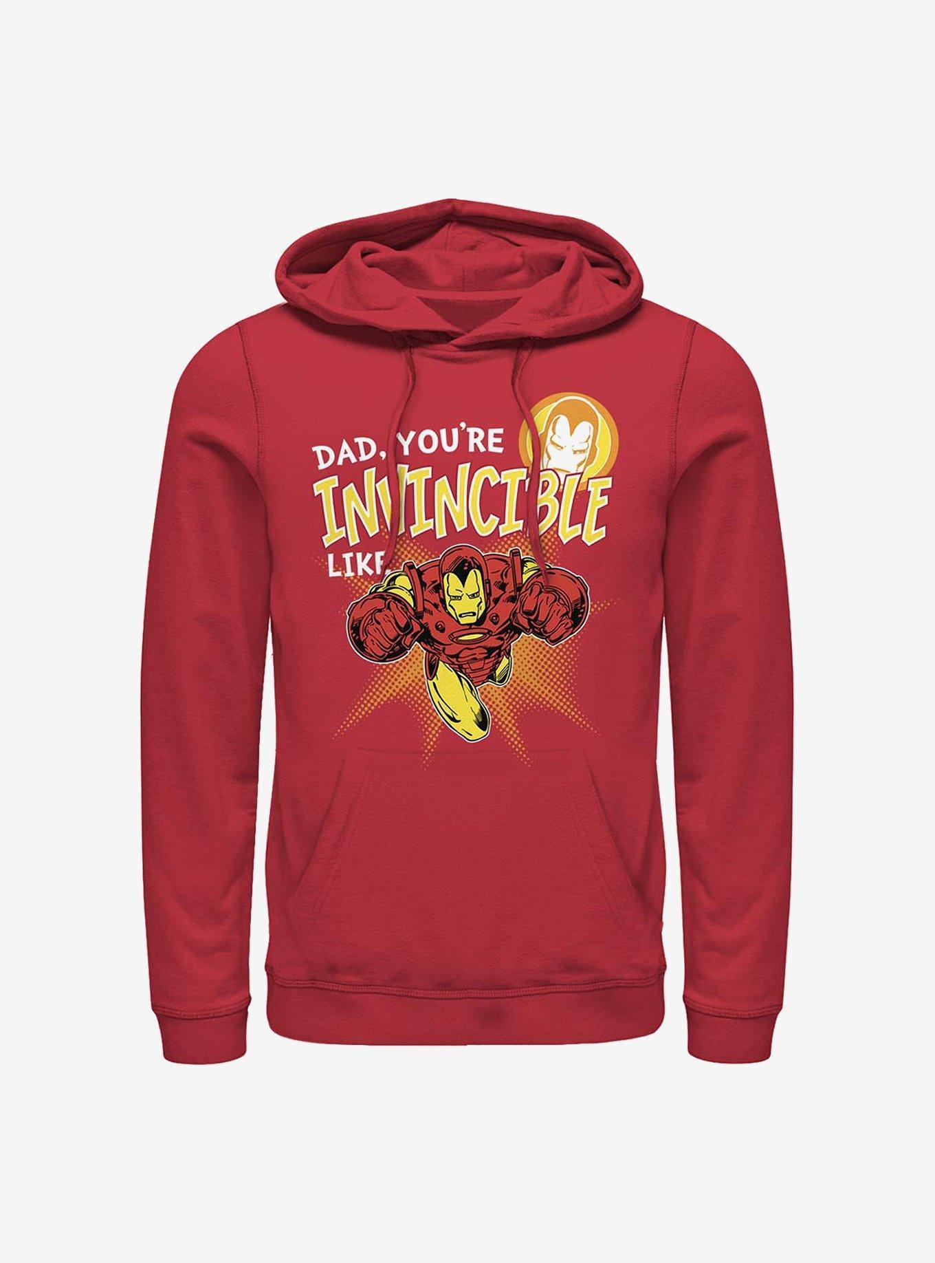 Marvel Iron Man Dad Invincible Like Iron Man Hoodie Product Image