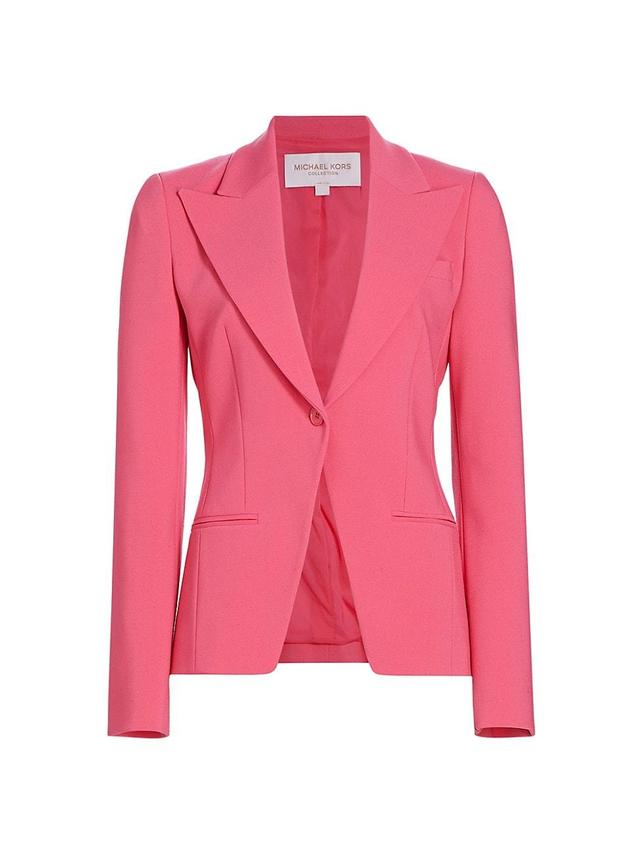 Womens Peak Lapel Wool-Blend Jacket Product Image