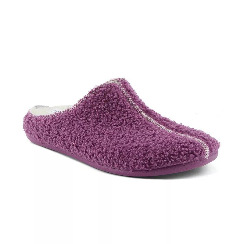 Flexus by Spring Step Lyndel Womens Sherpa Slippers Purple Product Image