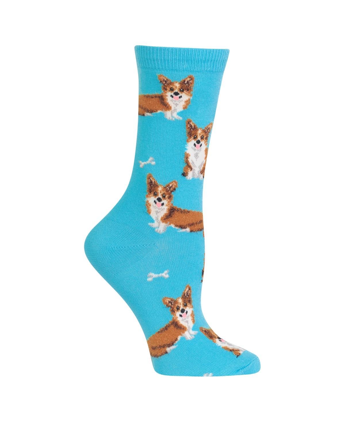 Hot Sox Womens Corgi Print Fashion Crew Socks Product Image