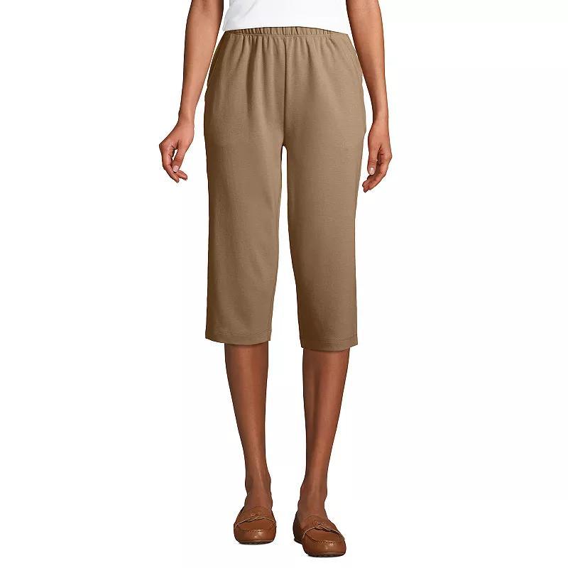 Womens Lands End Sport High Waist Pull-On Capri Pants Product Image