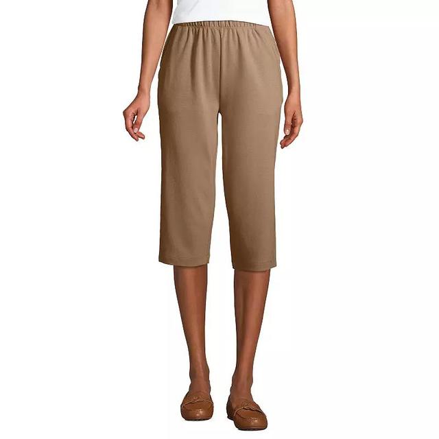 Womens Lands End Sport High Waist Pull-On Capri Pants Product Image