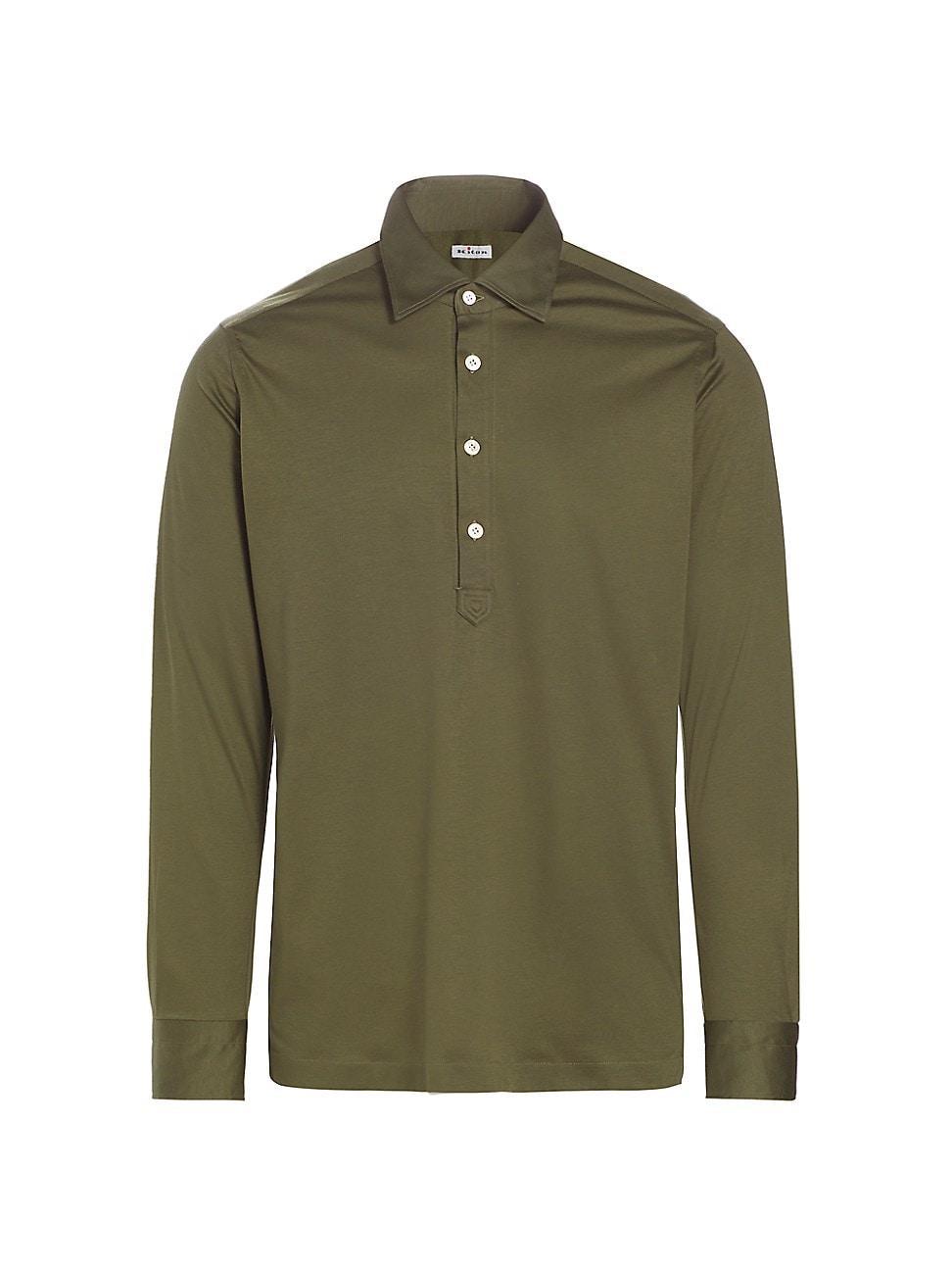 Mens Long-Sleeve Polo Shirt Product Image