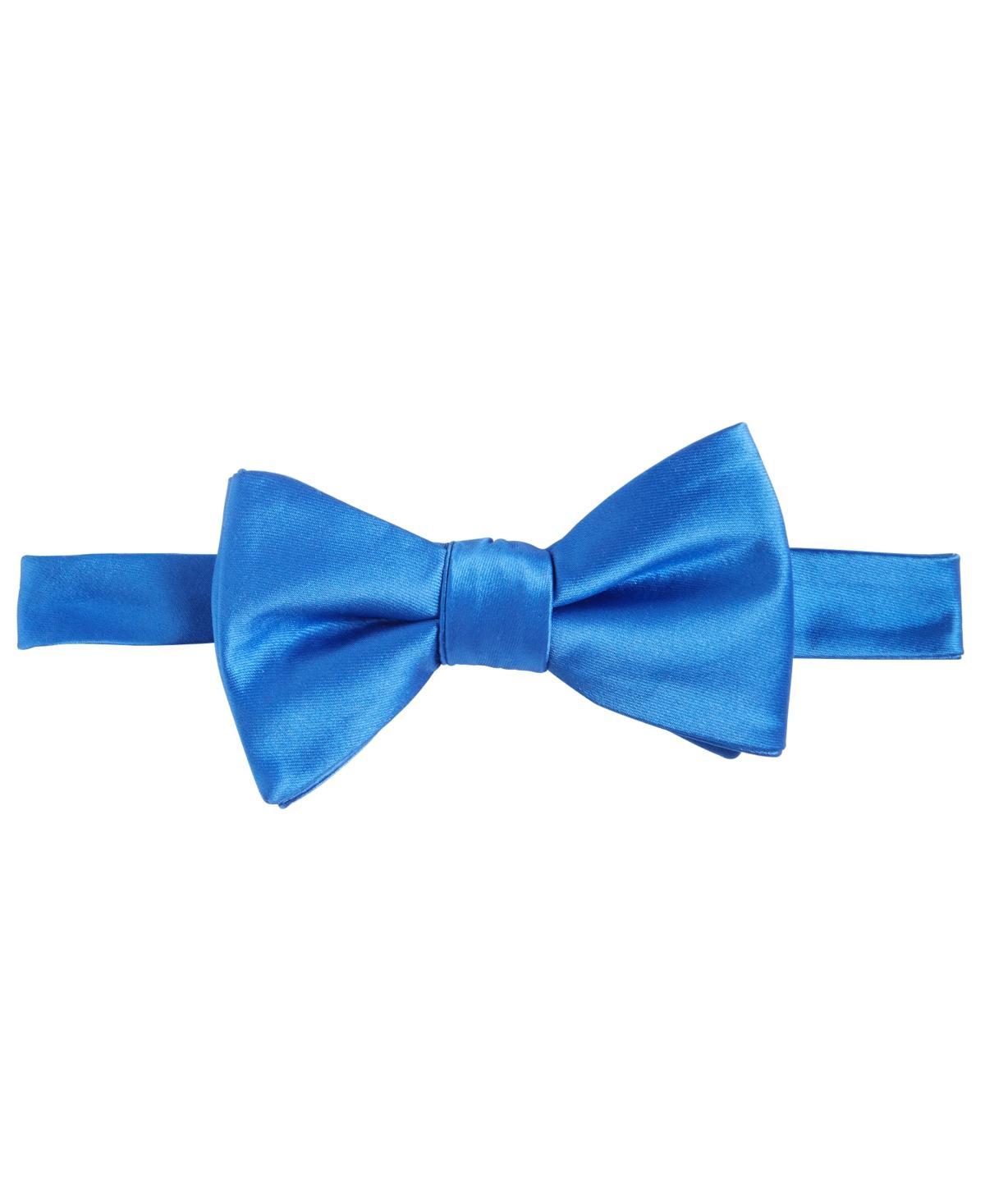 Tayion Collection Mens Royal Blue & White Solid Tie Product Image