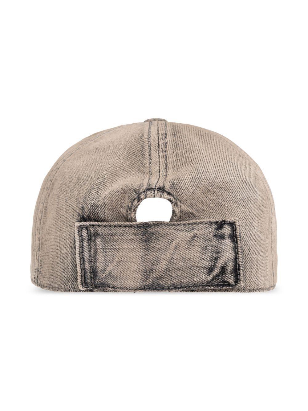 logo-patch denim cap Product Image