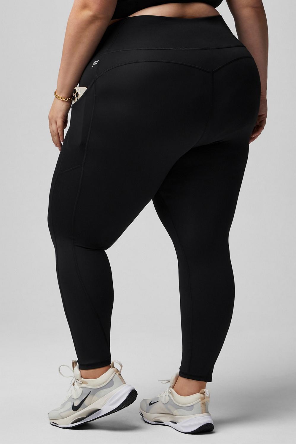 Fabletics Oasis High-Waisted 7/8 Legging Womens black Size XXS Product Image