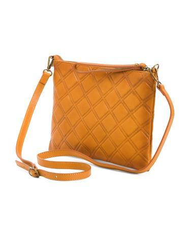 Leather Quilted Pouch Wristlet for Women Product Image