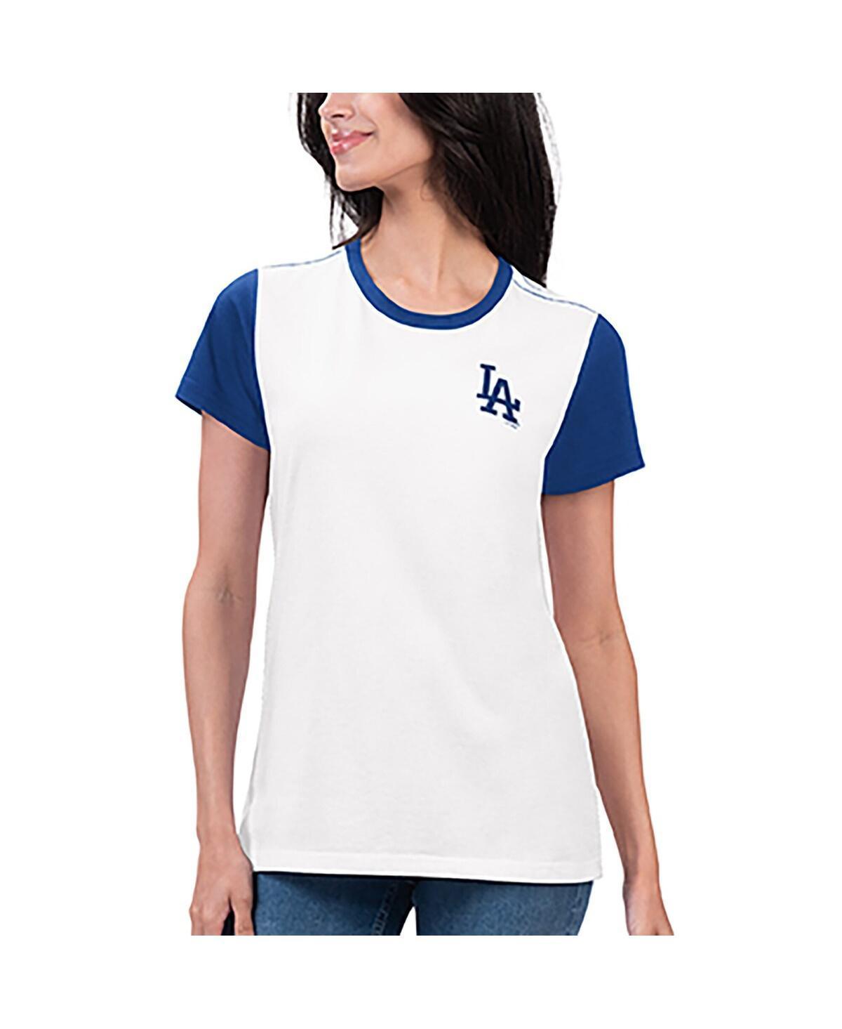 Womens G-iii 4Her by Carl Banks White Los Angeles Dodgers Illustration Ringer T-shirt product image