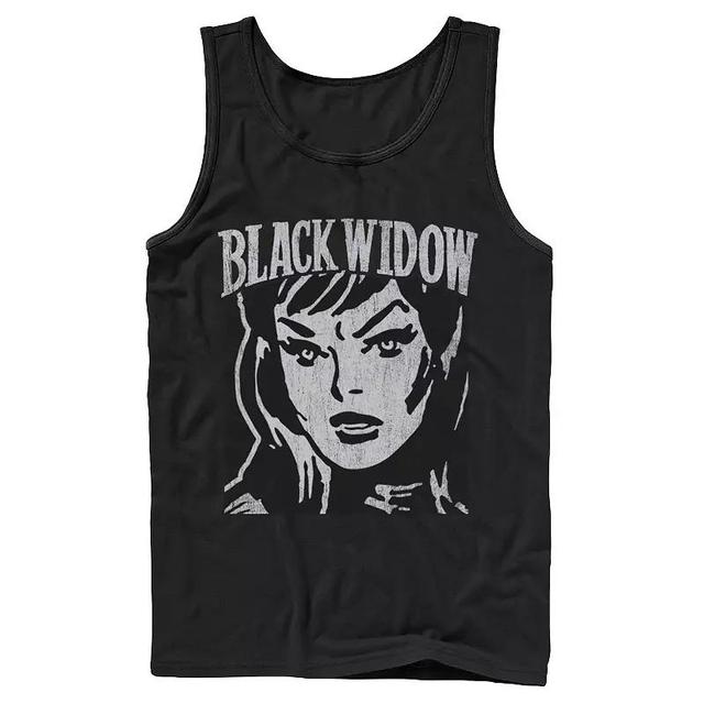 Mens Marvel Widow Retro Vintage Portrait Tank Product Image