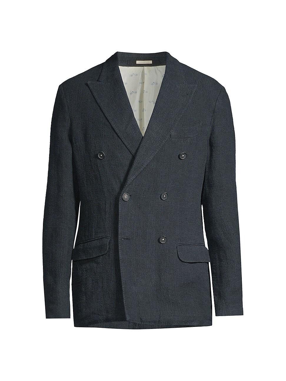 Mens Monster Linen Double-Breasted Blazer Product Image