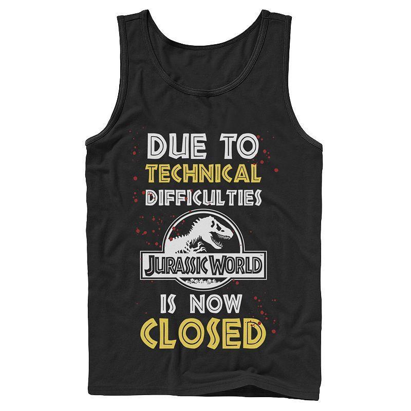 Mens Jurassic World The Park Is Closed Sign Tank Top Product Image