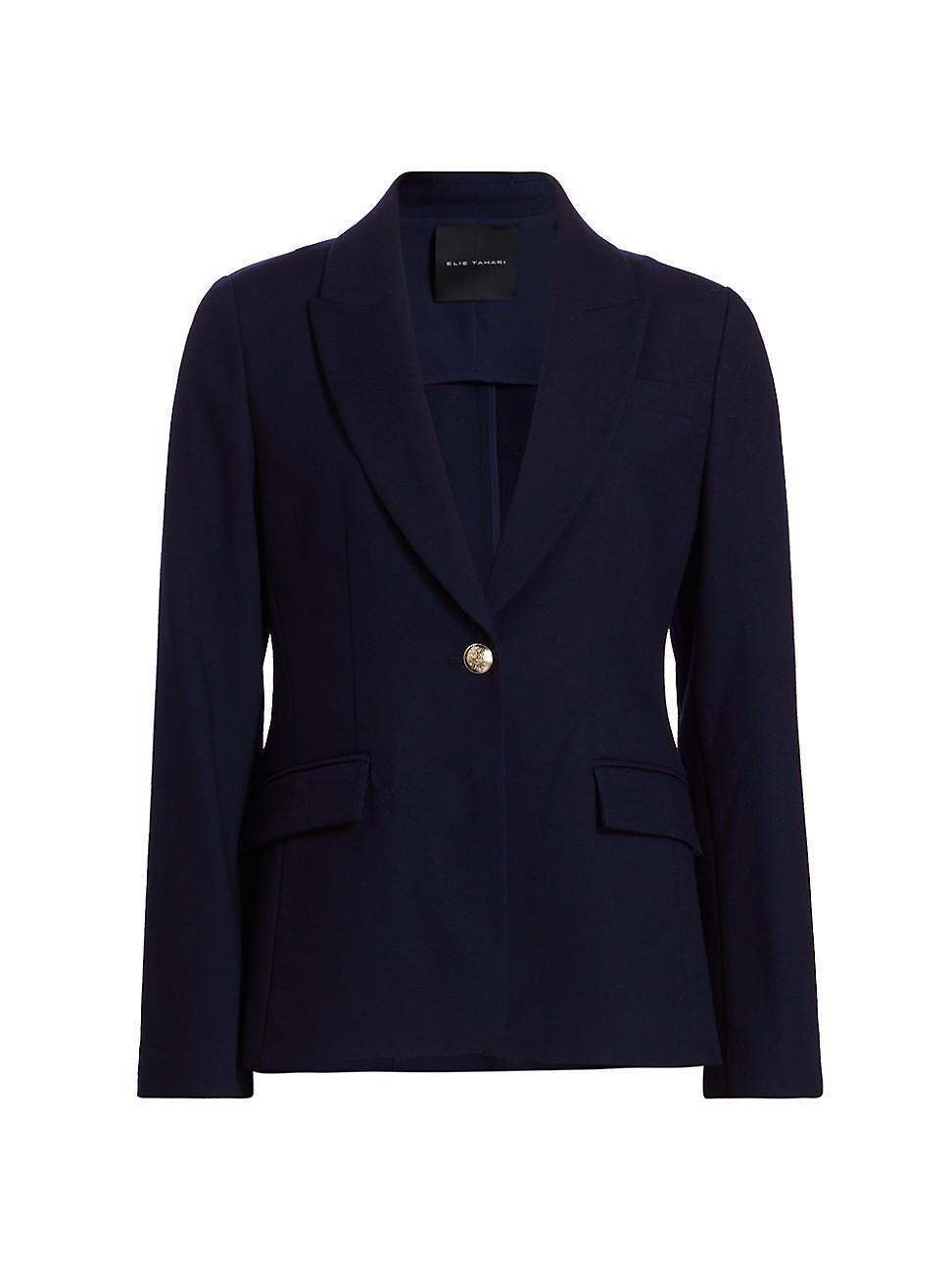 Womens Wool One-Button Blazer product image