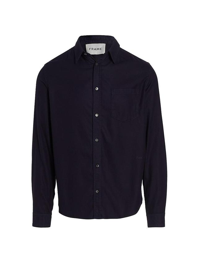 Mens Brushed Flannel Button-Up Shirt Product Image