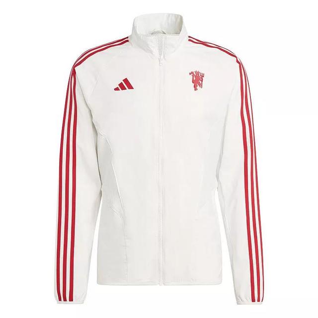 Mens adidas White Manchester United 2023/24 Anthem Full-Zip Jacket Product Image