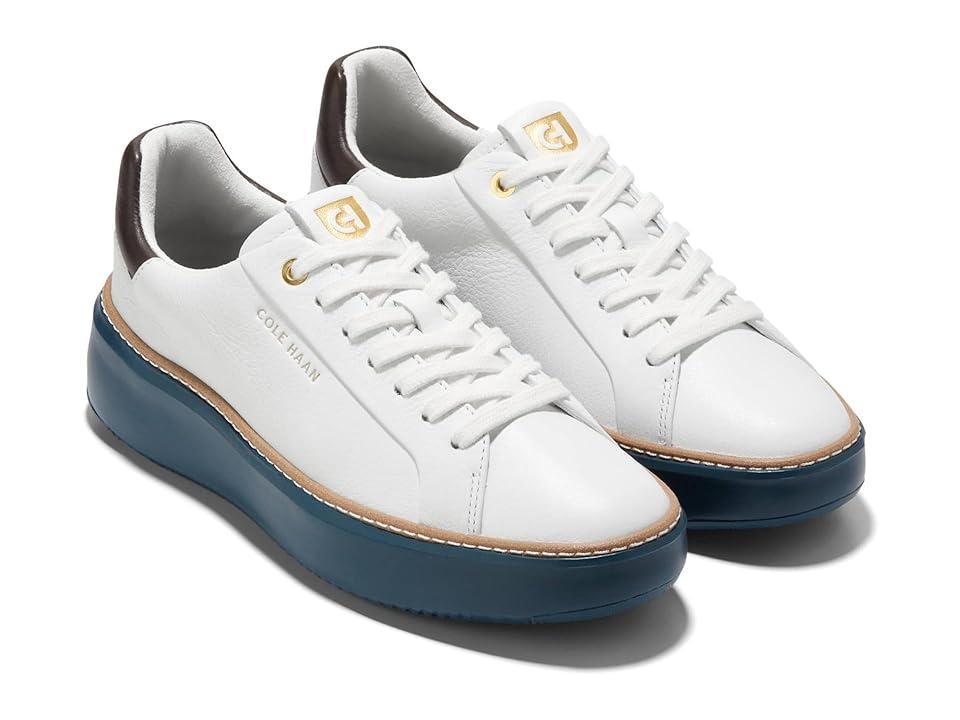 Cole Haan GrandPro TopSpin Sneaker (Optic White/Dark Chocolate Wing Teal) Women's Shoes Product Image