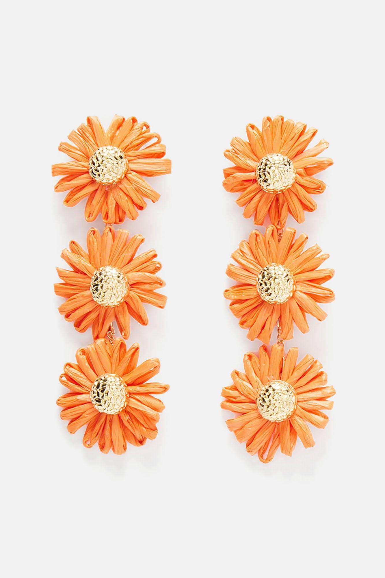 In The Flower Fields Earrings - Orange Product Image