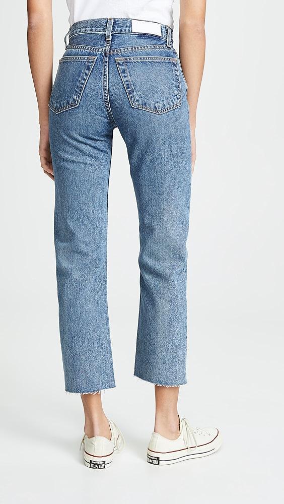 RE/DONE High Rise Rigid Stove Pipe Jeans | Shopbop Product Image