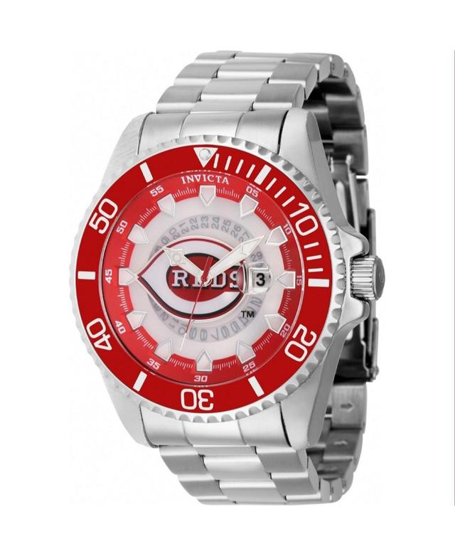 Invicta Mens 43460 Mlb Cincinnati Reds Quartz Multifunction Red, Silver, White, Black Dial Watch - Red Product Image