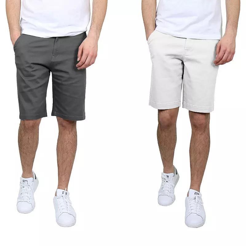 Mens Galaxy 2-Pack 10.5-in. 5-Pocket Flat-Front Slim-Fit Stretch Chino Shorts Product Image