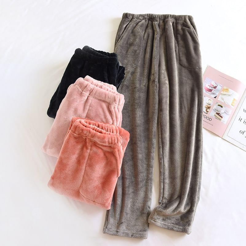 Couple Matching Plain Fleece Pajama Pants (Various Designs) Product Image